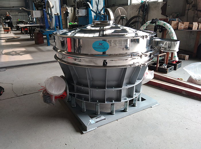 直徑1000mm直排篩與物料接觸的部分為304不銹鋼材質適合篩分一些食品，化工，醫藥等行業的篩分要求。