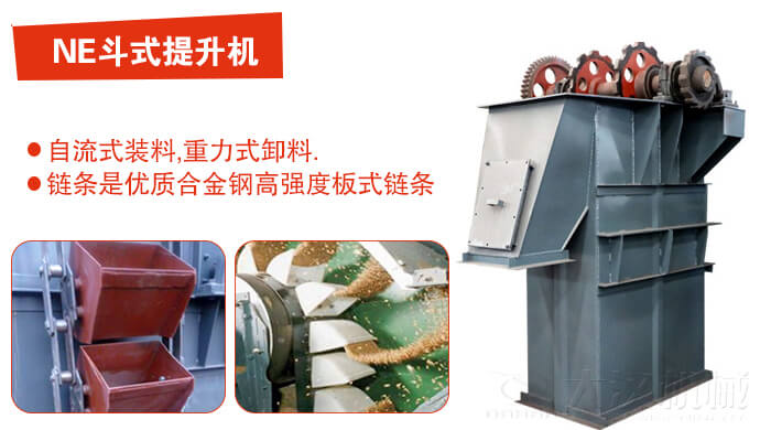 斗式提升機有:板鏈式,皮帶式等多種形式主要依靠料斗完成物料的提升目的。